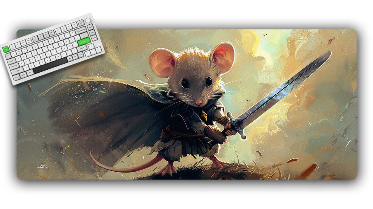 Mouse Warrior TCG Playmat or XL Desktop - Jankmats